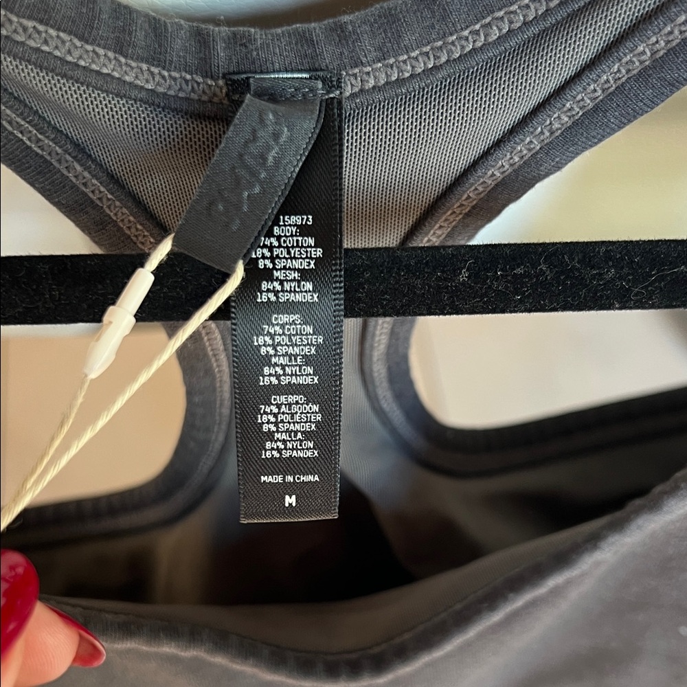 NWT SKIMS OUTDOOR MID THIGH RACERBACK BODYSUIT | SOOT - Picture 3 of 12